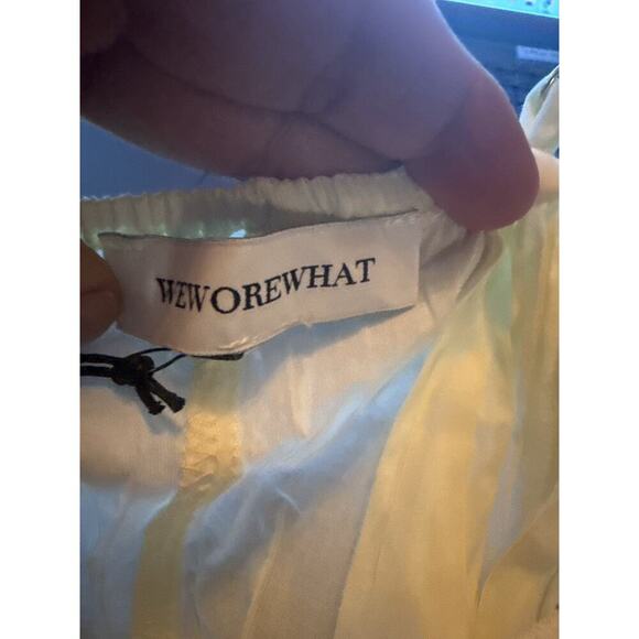 NWT WeWoreWhat Flow Triangle Cami XS Ivory Poplin Voile Lightweight Summer Top $ - Picture 7 of 9